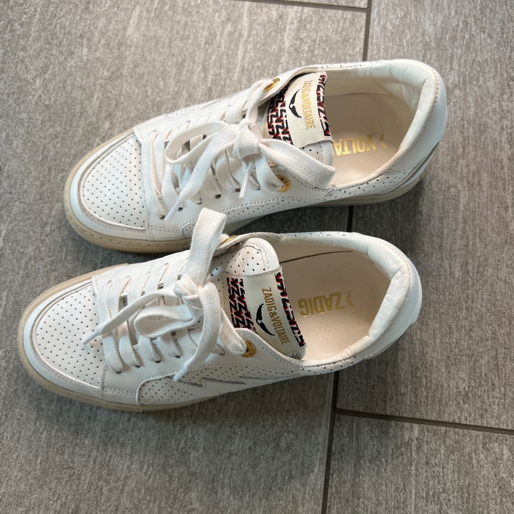 ZADIG & VOLTAIRE White Sneakers Size 36